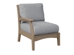 Classic Terrace Right Arm Sectional Club Chair - Weatherwood with the Color Weatherwood &   &