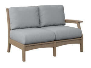 Classic Terrace Left Arm Sectional Loveseat - Weatherwood with the Color Weatherwood &   &