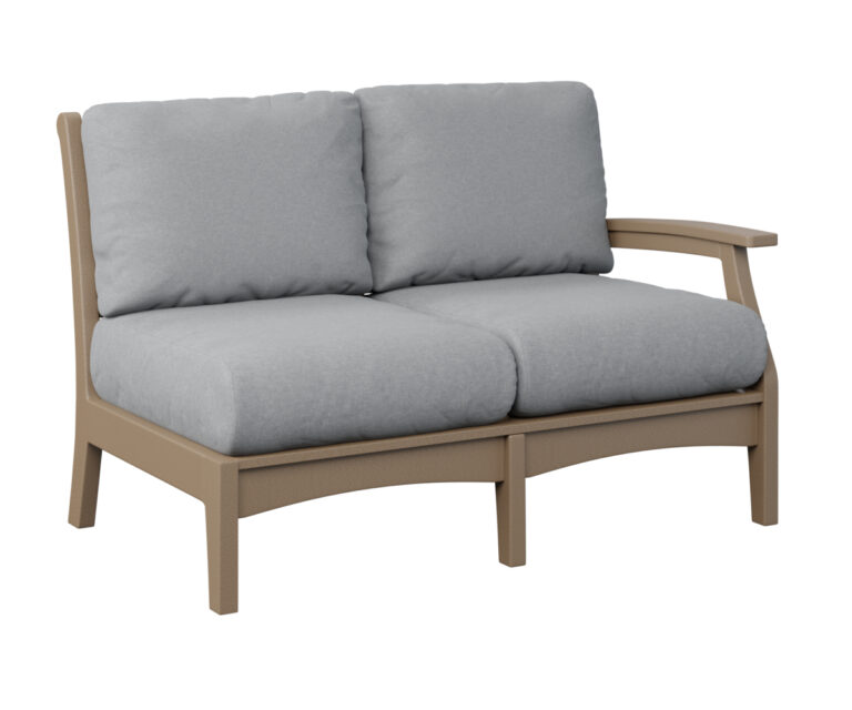 Classic Terrace Left Arm Sectional Loveseat - Weatherwood with the Color Weatherwood &   &