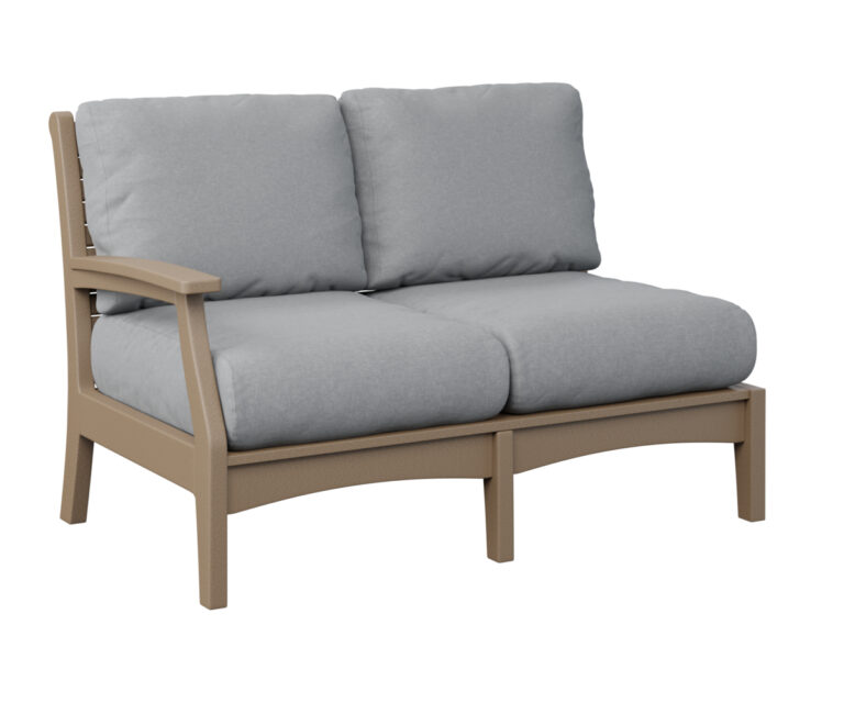 Classic Terrace Right Arm Sectional Loveseat - Weatherwood with the Color Weatherwood &   &