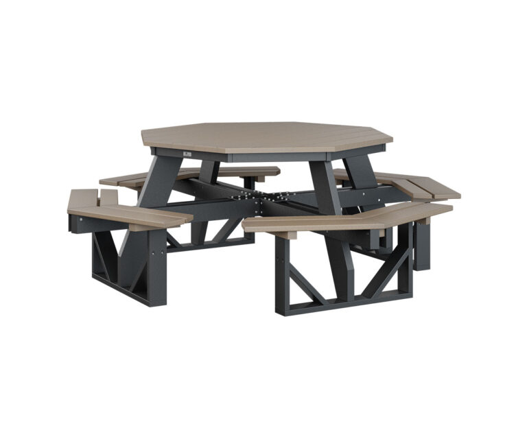 Octagon Picnic Table with the Top Color Aruba Blue