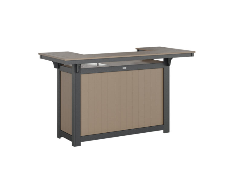 Outdoor Island With Ice Bowl with the Top Color Weatherwood & Bottom Color Black &
