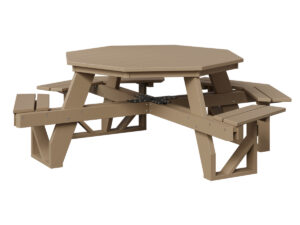 ADA Octagon Picnic Table with the Top Color Aruba Blue