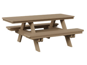 ADA Rectangular Picnic Table with the Top Color Aruba Blue