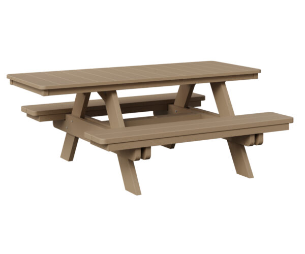 ADA Rectangular Picnic Table with the Top Color Aruba Blue