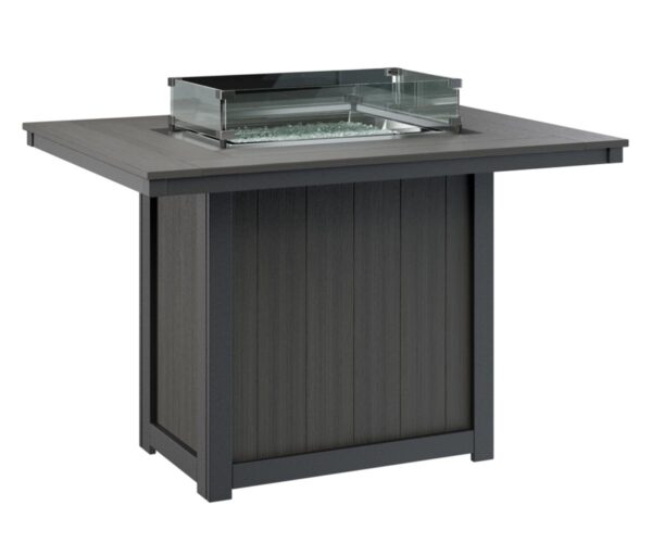 Donoma 42" x 54" Rectangular Counter Fire Table with the Top Color Aruba Blue