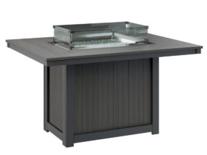 Donoma 42" x 54" Rectangular Dining Fire Table with the Top Color Aruba Blue