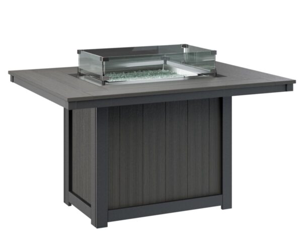 Donoma 42" x 54" Rectangular Dining Fire Table with the Top Color Aruba Blue