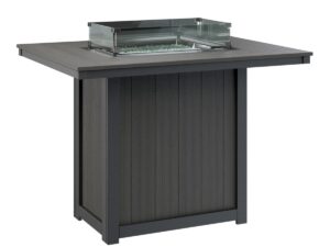 Donoma 42" x 54" Rectangular Bar Fire Table with the Top Color Aruba Blue