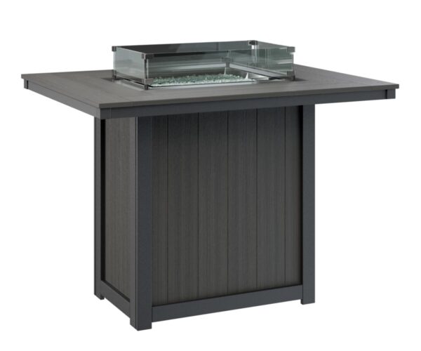 Donoma 42" x 54" Rectangular Bar Fire Table with the Top Color Aruba Blue