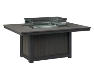 Donoma Rectangular Fire Pit with the Top Color Aruba Blue