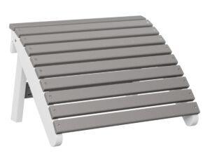 Folding Adirondack Footstool with the Top Color Aruba Blue