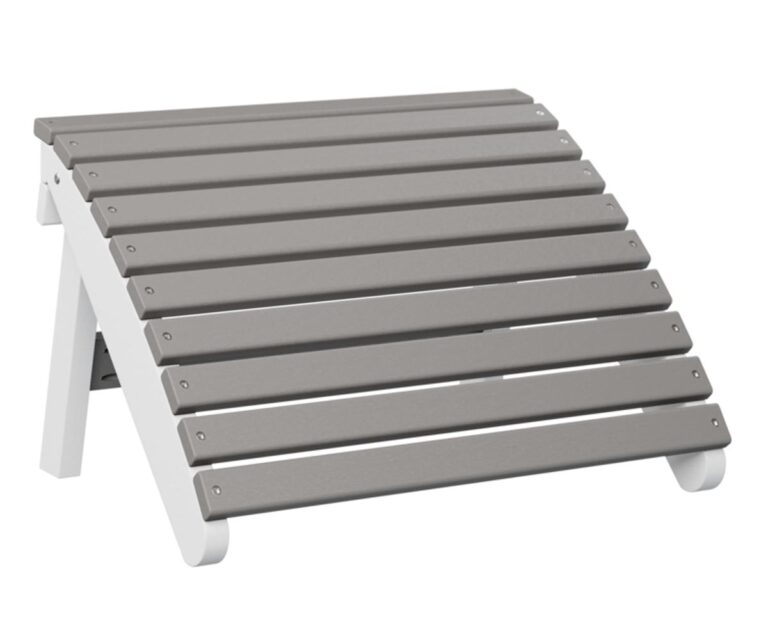 Folding Adirondack Footstool with the Top Color Aruba Blue