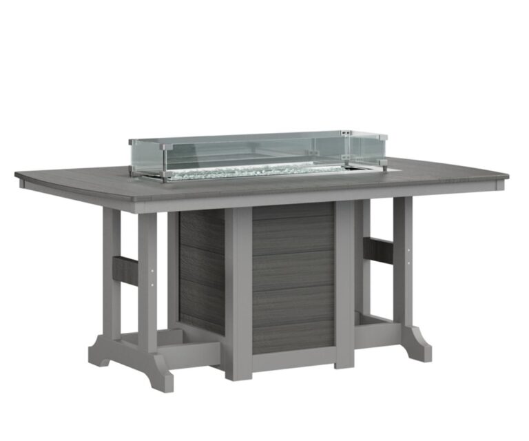 Garden Classic 44" x 72" Fire Table with the Top Color Aruba Blue