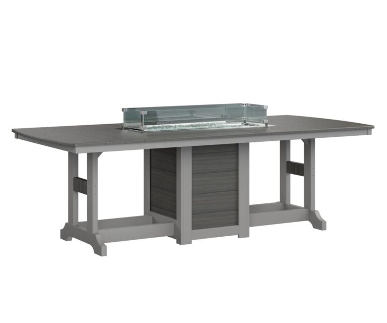 Garden Classic 44" x 96" Fire Table with the Top Color Aruba Blue