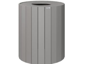Round Trash Can with the Color Black