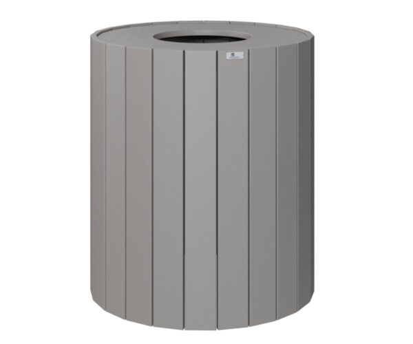 Round Trash Can with the Color Black