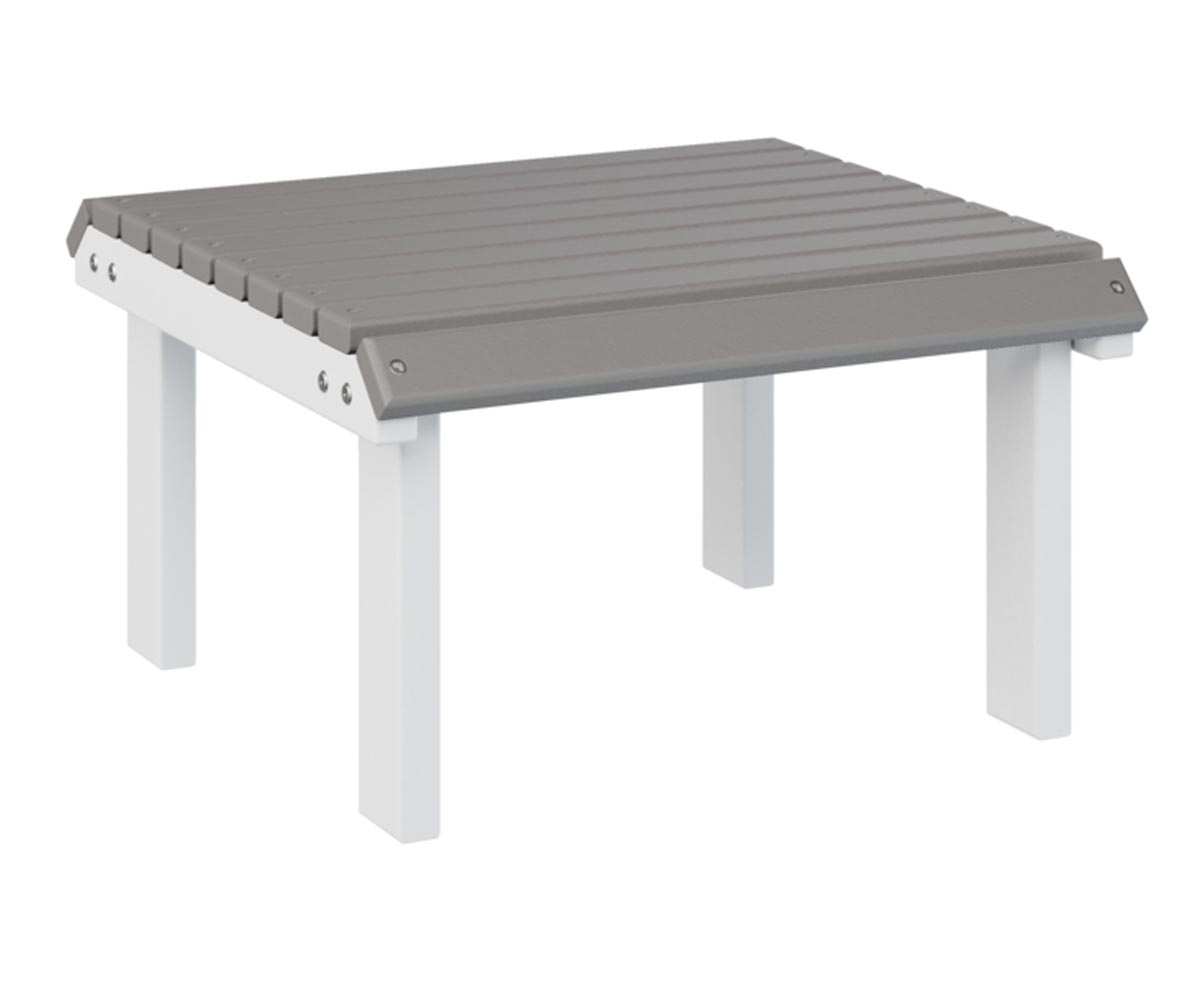 Stationary Footstool with the Top Color Aruba Blue