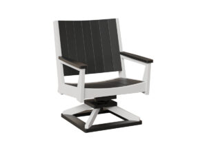 Mayhew Chat Swivel Rocker with the Top Color Black & Bottom Color White &