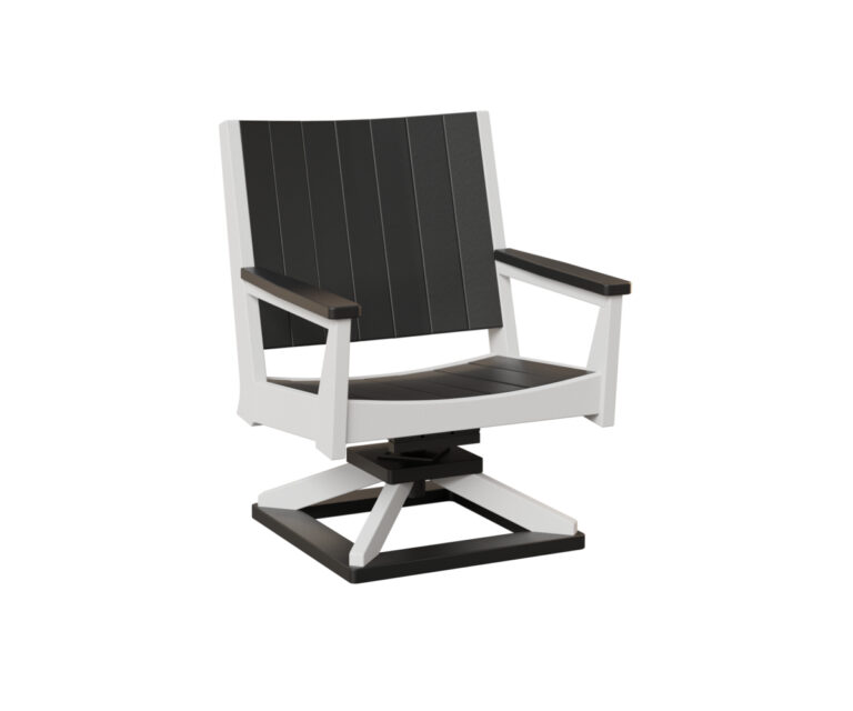 Mayhew Chat Swivel Rocker with the Top Color Black & Bottom Color White &