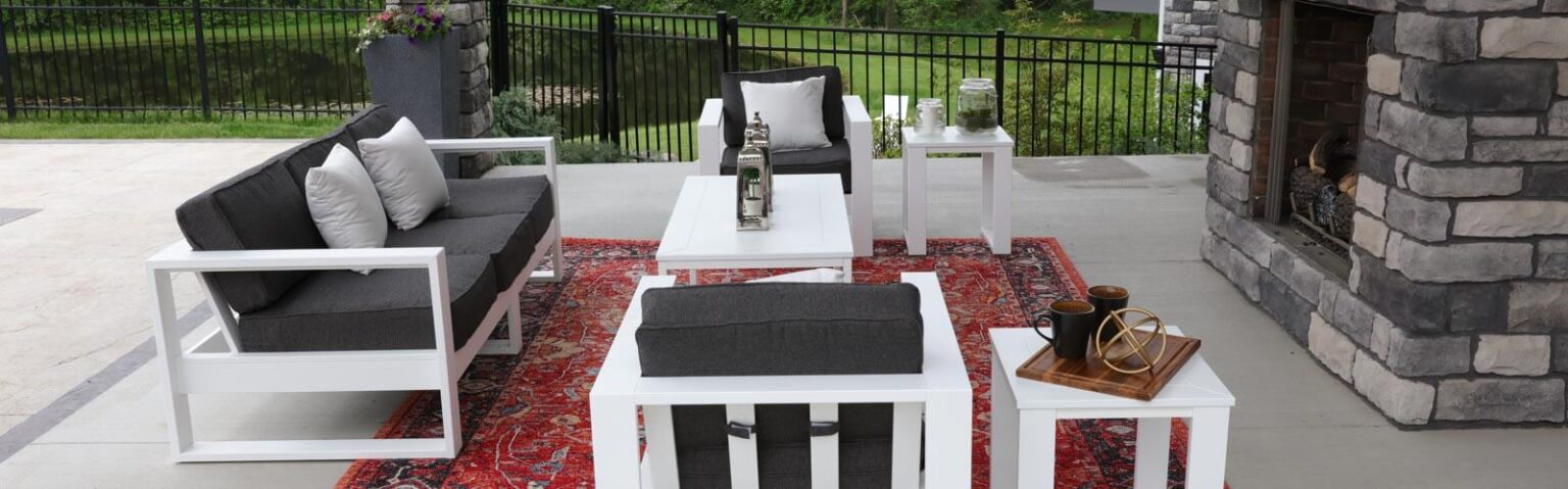 Nordic Set White with Nurture Charcoal Cushions