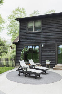 Britol Chaise - Black with Tranquil Sage Cushions