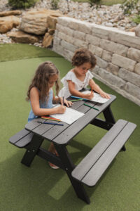 Kids Picnic Table in Black (2)