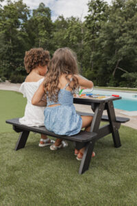 Kids Picnic Table in Black