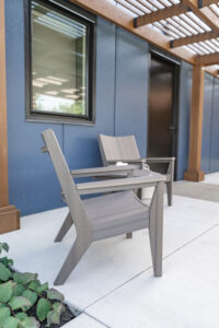 Mayhew Chat Chairs in Coastal Gray