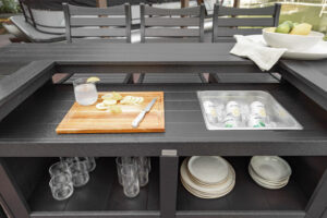 Outdoor Island with Ice Bowl and Bristol XT Chairs in Black5