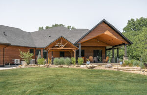 14 x 14 Breckenridge Pavilion in Cedartone transparent stain with black metal roof (13)