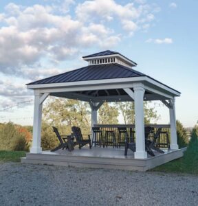 Pavilion Victoria Cellular PVC Pavilion White Classic Roof