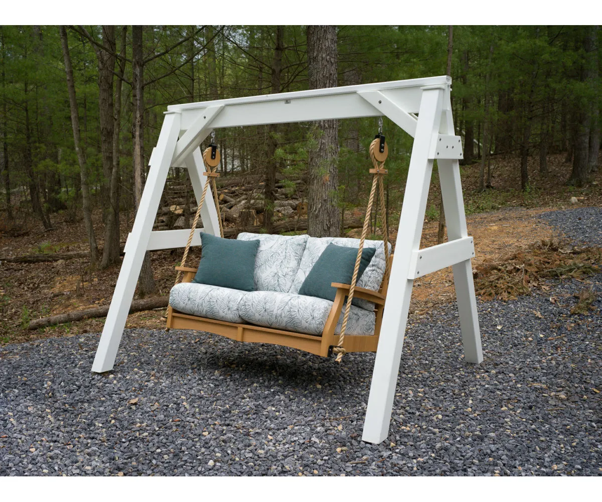 Vinyl A-Frame with classic terrace loveseat