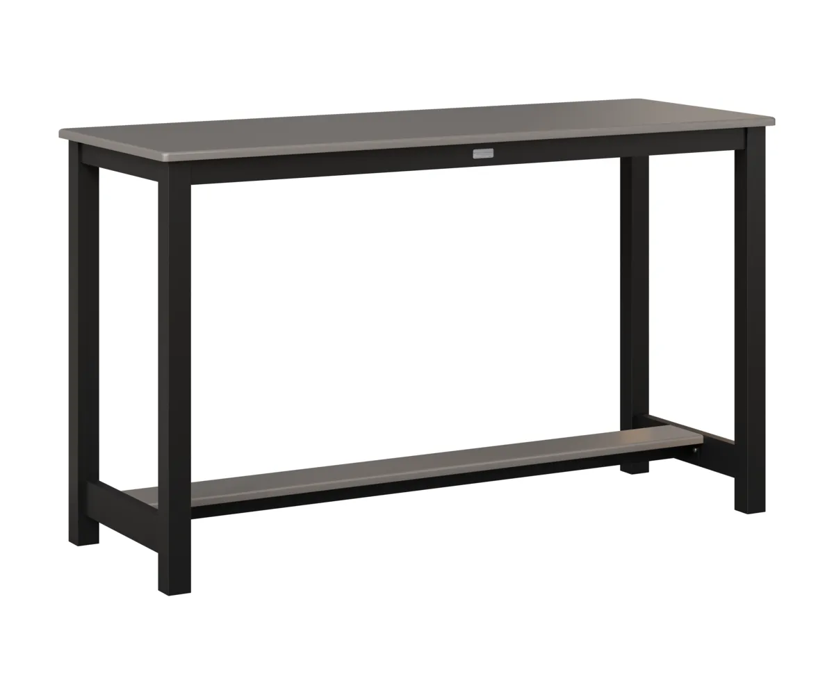 Aluminum Balcony Table - Counter Height with the Top Color Aruba Blue