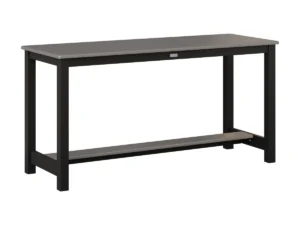 Aluminum Balcony Table - Dining Height with the Top Color Aruba Blue