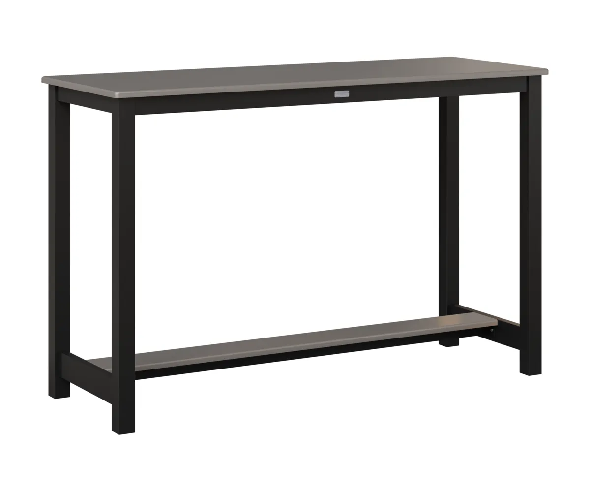 Aluminum Balcony Table - Bar Height with the Top Color Aruba Blue