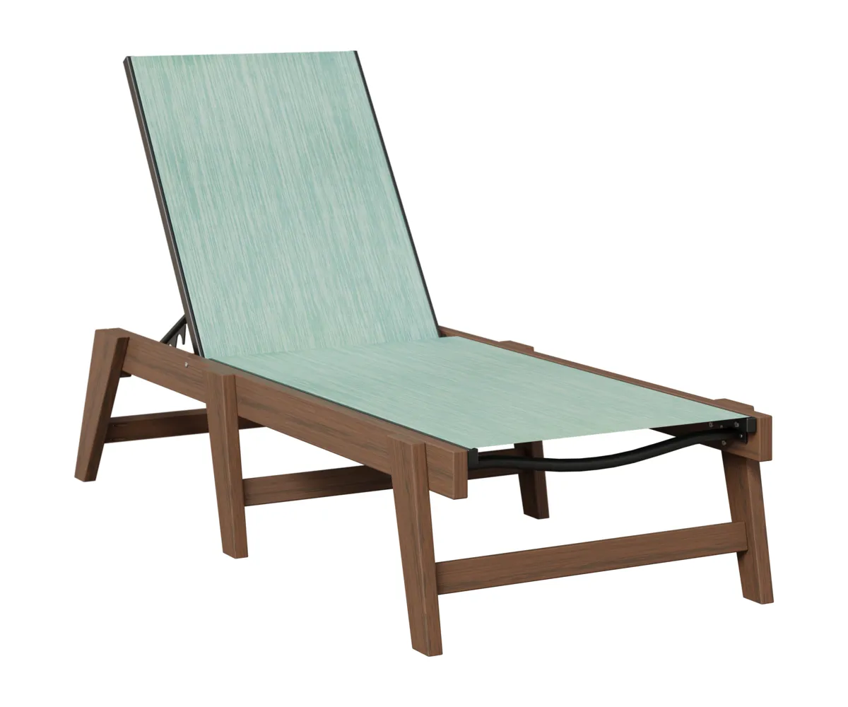 Mayhew Sling Chaise Lounge without Arms with the Fabric Alabaster