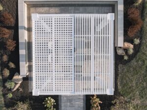 Porter Cellular PVC Pergola shade slats and lattice