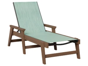 Mayhew Sling Chaise Lounge with Arms with the Fabric Alabaster