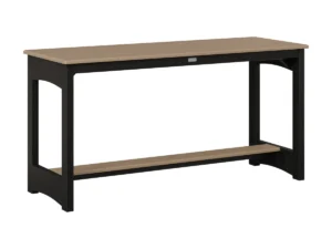 HDPE Balcony Table - Dining Height with the Bottom Color Aruba Blue