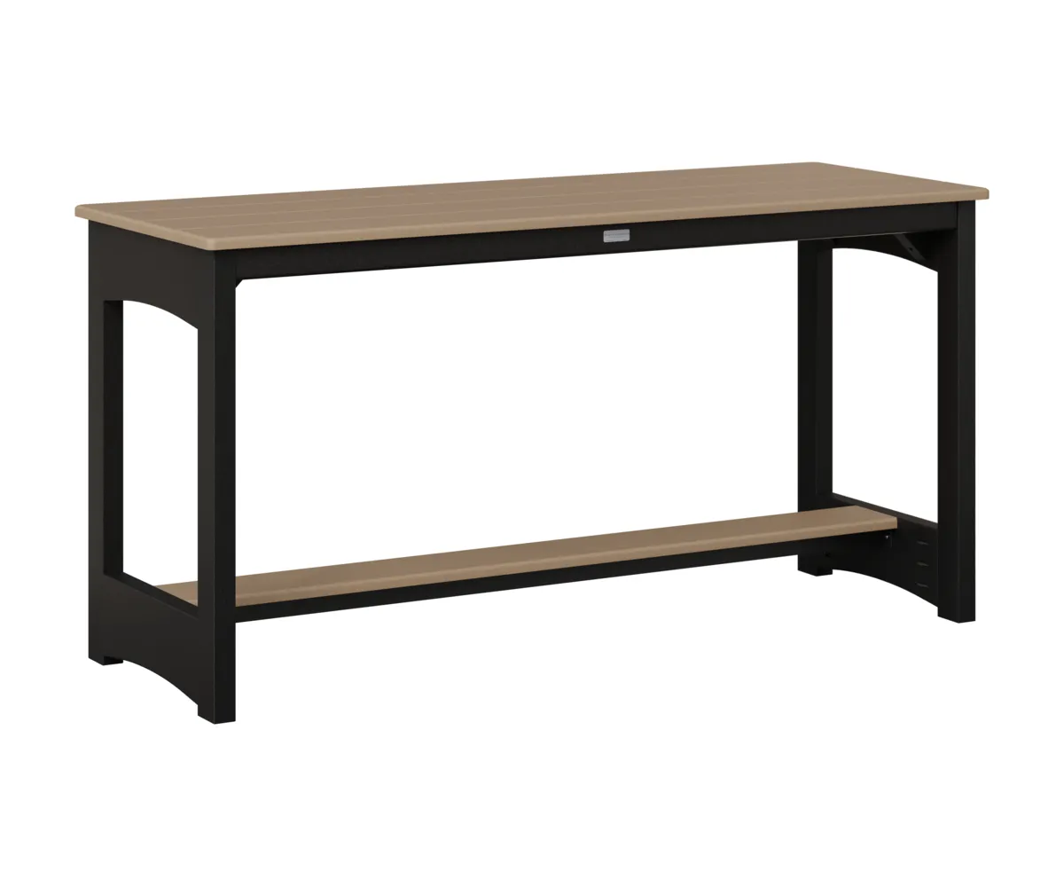 HDPE Balcony Table - Dining Height with the Bottom Color Aruba Blue