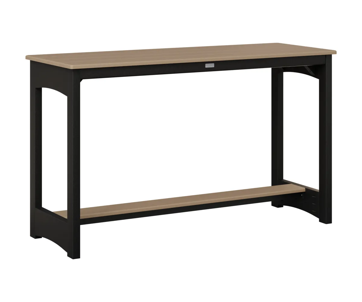 HDPE Balcony Table - Counter Height with the Bottom Color Aruba Blue