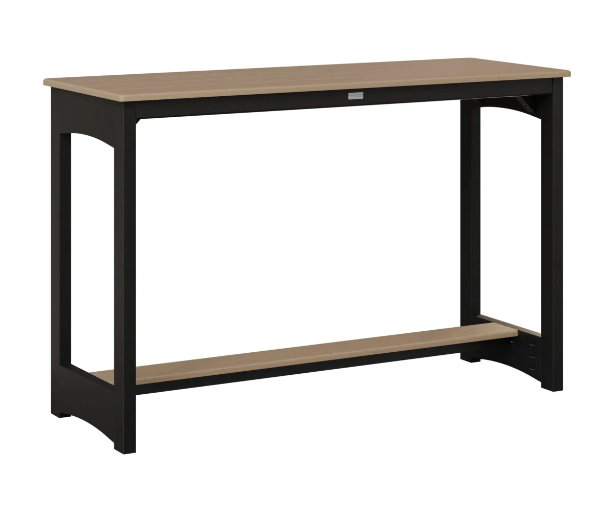 HDPE Balcony Table - Bar Height with the Bottom Color Aruba Blue