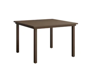 Vida 44" Square Dining Table Aluminum Top